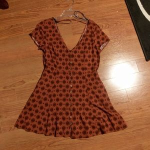 f21 rust/black short dress new with tags